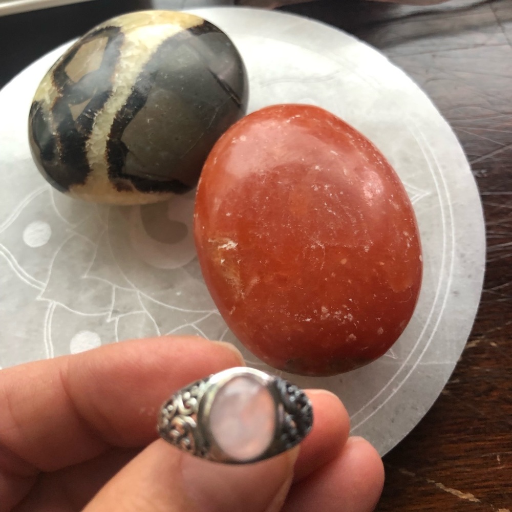 Beautiful Sterling Silver Rose Quartz Ring